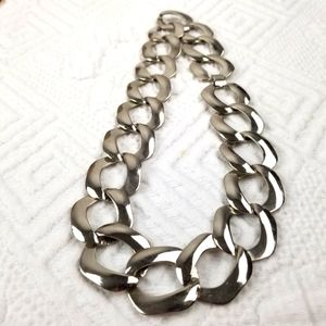 Vintage SILVER NECKLACE w/ Matching bracelet